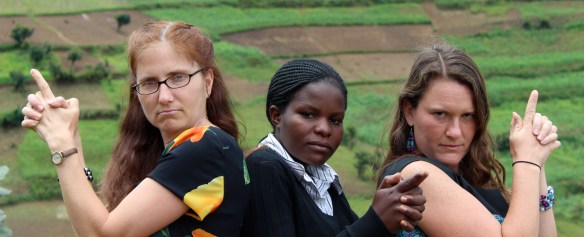 Teaching Sight, the social worker, about Charlie's Angels.  She caught on quickly.